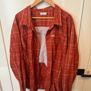 Eddie Bauer Men's Red Checkered Shirt Jacket